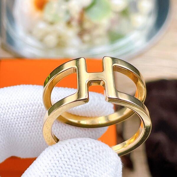 ◇エルメス◇HERMES Hアンロン スカーフリング ゴールド ブランド