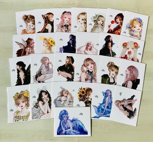 cotton melody.様 人物ステッカー 女の子ステッカー 1.5周年限定set 26種