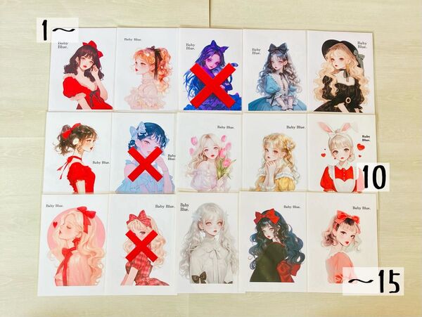 バラ売り可 人物ステッカー 女の子ステッカー 1枚95円 Baby Blue.様