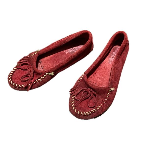 ★ミネトンカ★MINNETONKA★ パンプス 靴 シューズ フラットシューズ モカシン 赤 6 23cm