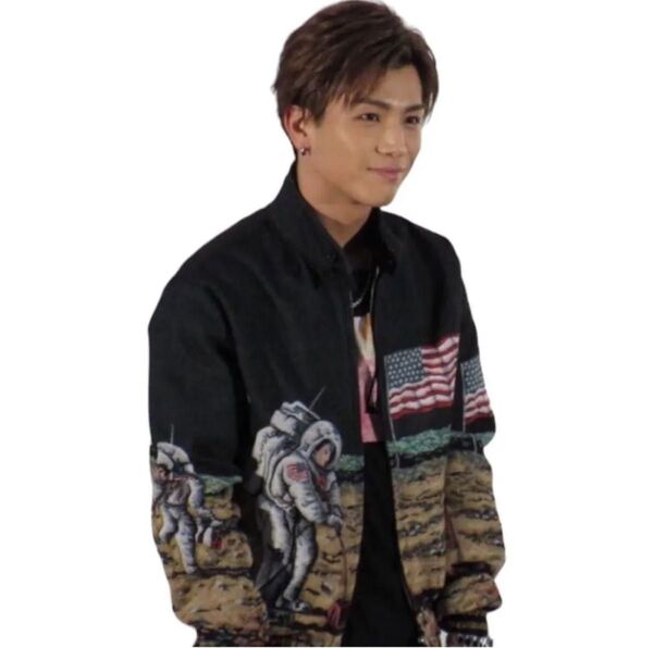 【Mサイズ】SAINT LAURENT PARIS 16SS ムーンディスカバリー 宇宙飛行士柄 ジャガード 並行輸入品
