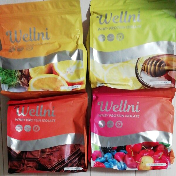 新品 ウェルニ Protein ホエイ プロテイン アイソレート 各1kg 4種セット トレーニング wellni