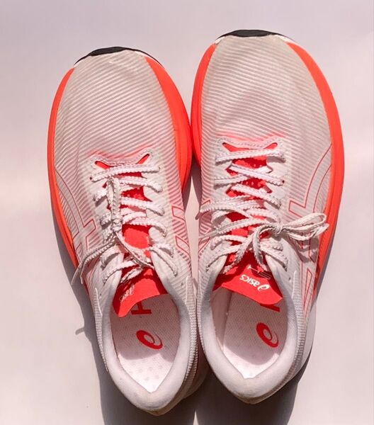 asics S4 ランニングシューズ 25.5cm ホワイト/オレンジ