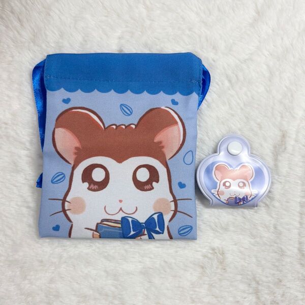 ダイソー セリア とっとこハム太郎 プチ巾着 コードホルダー 2個セット(のっぽくん)