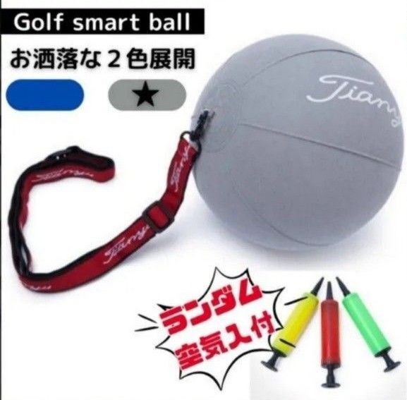 (グレー)ゴルフ練習器具 キャンディボール ゴルフスイング 練習 スイング トレーナー 矯正 素振り