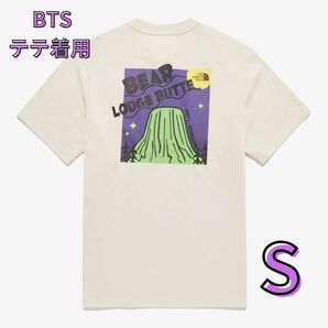 新品 韓国限定 ノースフェイス Tシャツ ベージュ Sサイズ BTS V着用モデル Tシャツ イゲマジャ 半袖 男女兼用