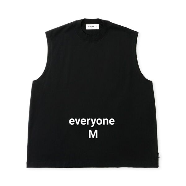 新品未使用 everyone high-gauge cotton no sleeve tee shirt (BLACK) Mサイズ