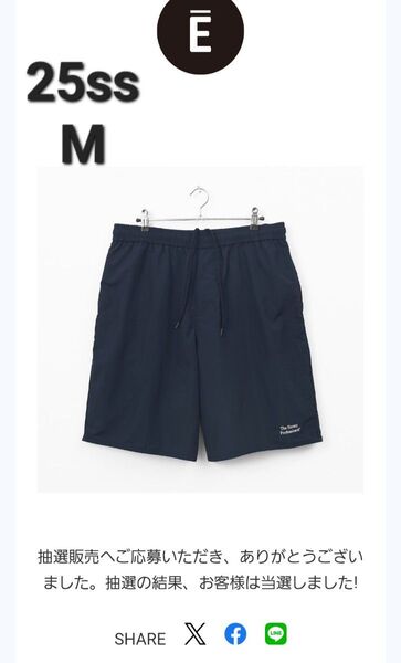 25ss ENNOY NYLON EASY SHORTS NAVY M 新品 オンライン当選品