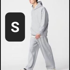 新品 ユニクロC UNIQLOC スウェットワイドパンツ グレー Sサイズ