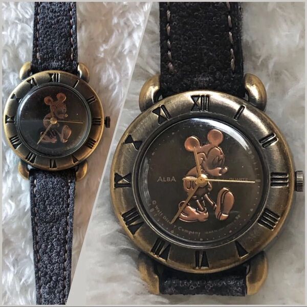 ★訳アリ★ジャンク品【SEIKO(セイコー)】ALBA (アルバ) 「ミッキーマウス 腕時計」V811-0240 ※不動品