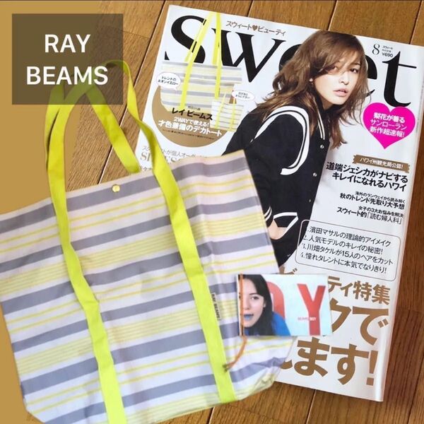 ★訳アリ★2013年 Sweet 8月号 ブランドアイテム特別付録 RAY BEAMS 2WAY ボーダー BIGトート