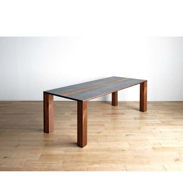 【美品】ダイニングテーブル セラミック&ウォールナット 165cm