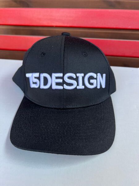 TSDESIGN キャップ 黒 ロゴ入り