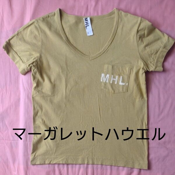 MargaretHowell マーガレットハウエル トップス カットソー 半袖Tシャツ Vネック M アングローバル製 日本製