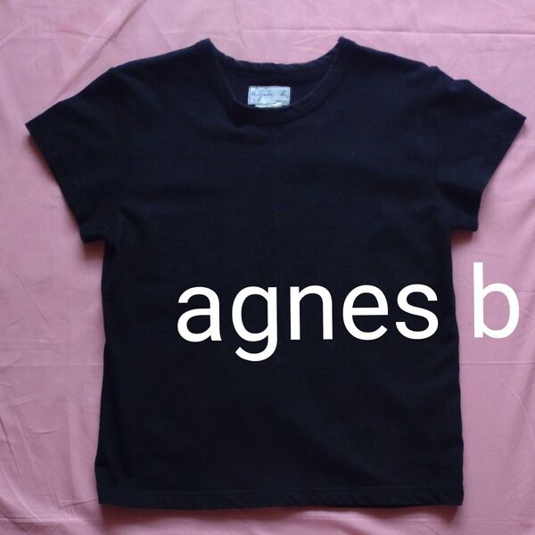 agnes b アニエスべー トップス 半袖Tシャツ M 黒 コットン 日本製