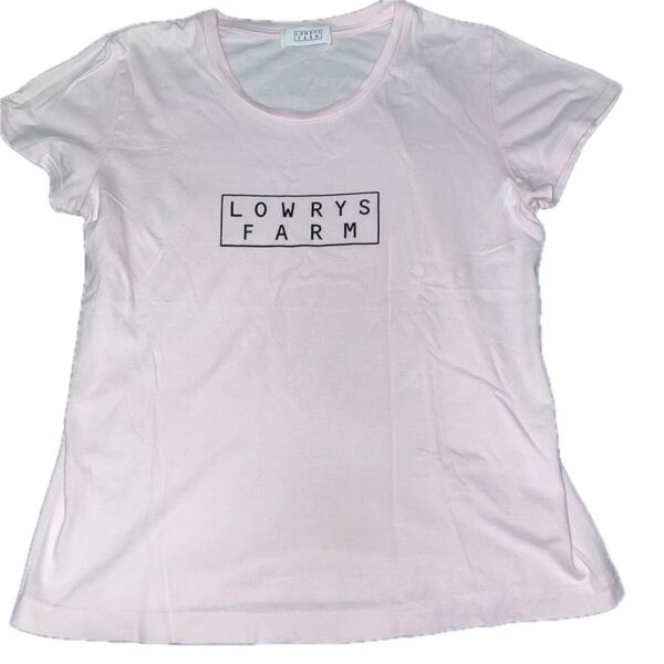 LOWRYS FARM Tシャツ ピンク 薄ピンク フリーサイズ シンプル レディース ローリーズファーム