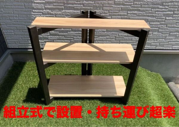 ★1500円割引期間限定★ Vシェルフ ひのき 棚 コンパクト収納 フリマ マルシェ 什器 おしゃれ かわいい 店舗 飾り棚