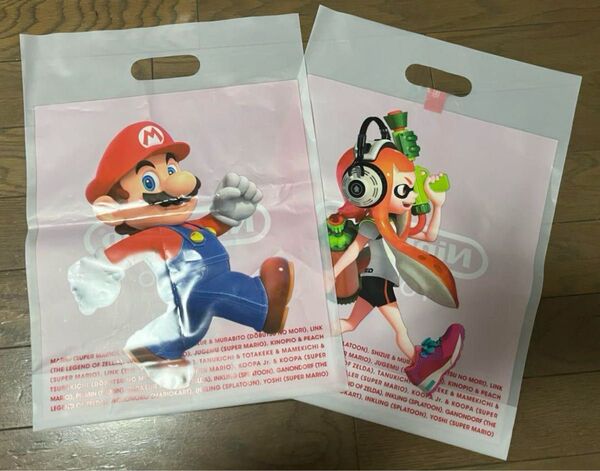 Nintendo ショップ袋 ショッパー マリオ スプラトゥーン 2枚セット