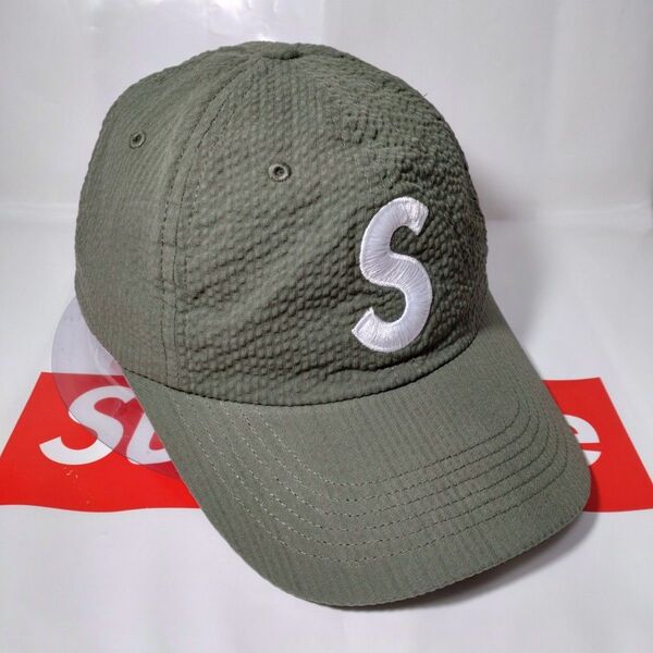シュプリーム Supreme Seersucker S Logo 6-Panel