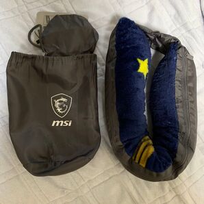 【新品未使用】msi ノベルティ ネックピロー ブランケット