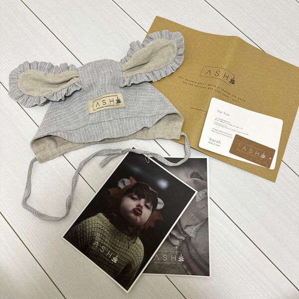 ASH SHOMKA puppy bonnet 49cm ベビー帽子