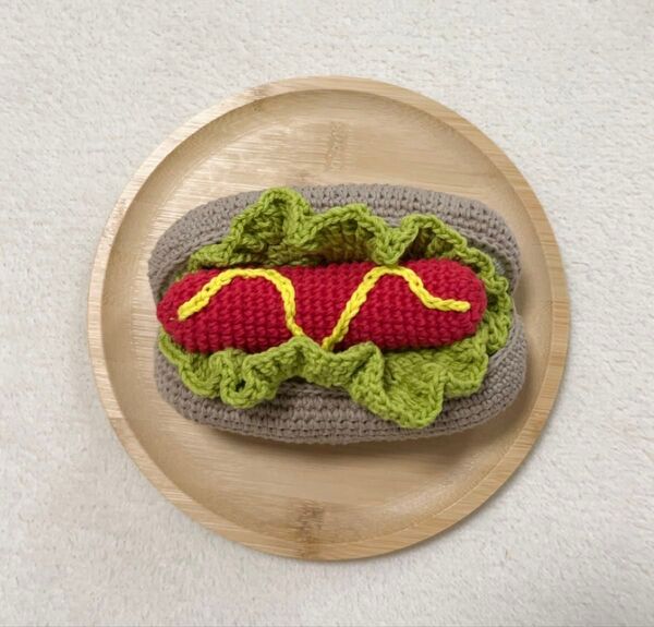 【ハンドメイド】あみぐるみ ホットドッグ