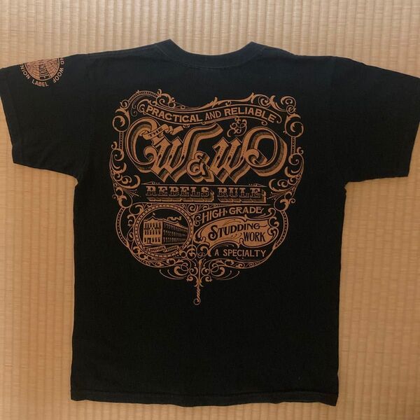 WARP AND WOOF ホットロッド モーターサイクル ロック Tシャツ バックプリント 男女兼用 半袖 tシャツ