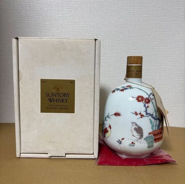 サントリー ウイスキー エイジング 15年 有田焼ボトル 陶器 箱、冊子付 古酒 SUNTORY AGEING 15 未開栓