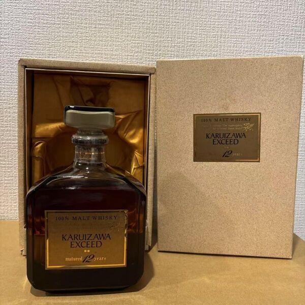 軽井沢12年 EXCEED 100%モルトウイスキー メルシャン 古酒 箱付き 未開封(1)