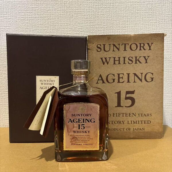 サントリーウイスキー エイジング15年 冊、木箱付き 未開封 NIKKA 古酒