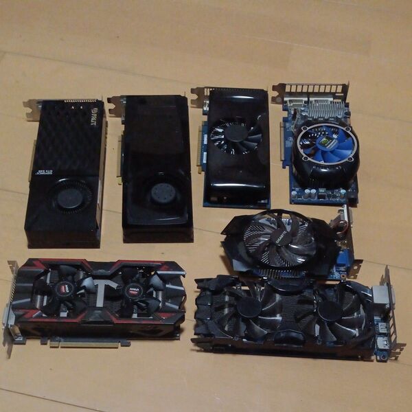 NVIDIA AMD グラボ 7台 ジャンク 動作未確認 GTX680 GTX660 R9-285など