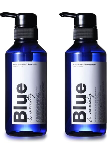新品Blue香水シャンプー プロ調香師が監修 ジャスミン&ホワイトムスクの香りメンズ アミノ酸 ダメージケアシャンプー 2セット