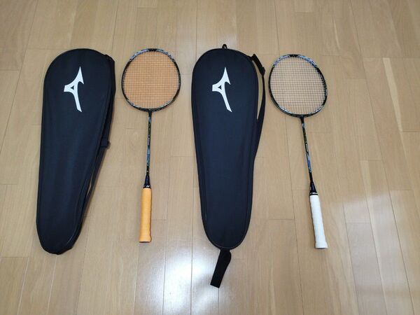Mizuno Altius Sonic バドミントンラケット ケース付き4U6G 二本セット