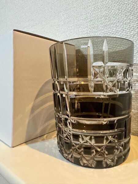 新品★ブラックカラー★カガミクリスタル★江戸切子★ロックグラス★バカラ Baccarat