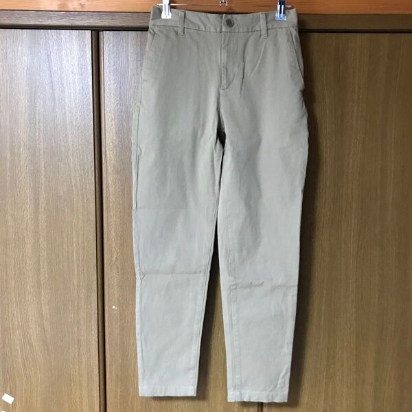 無印良品 縦横ストレッチチノボーイフィットパンツ 婦人S・ベージュ