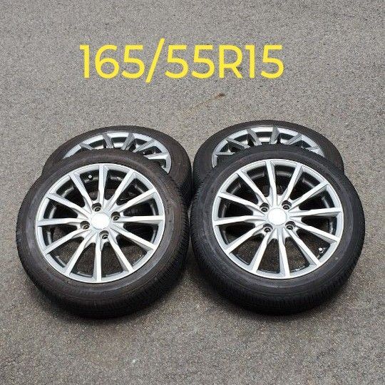 165/55R15 タイヤ ホイール 4本セット