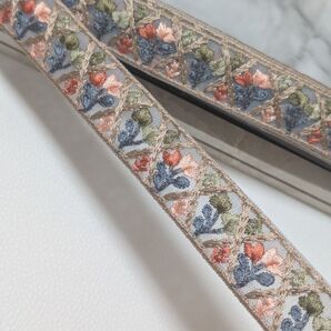 インド刺繍リボン チュール チューリップ 半ロール 約4m