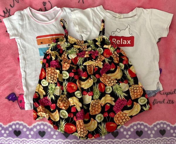 90サイズ 子供服 こども服 半袖 女の子 女児 保育園 通園服 サマンサモスモス かわいい 洗い替え キッズ Tシャツ