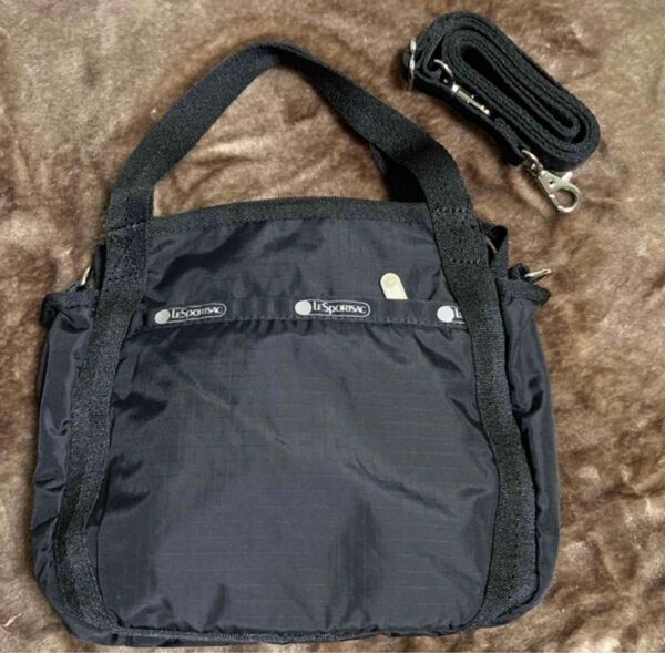 レスポートサック ショルダーバッグ バンドバッグ スモールジェニー 2wayバッグ 黒 ブラック LeSportsac