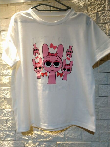 120cm スプランキー Tシャツ ピンキー柄 ホワイト