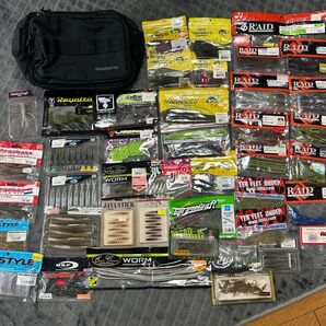 バス釣り ワームセット シマノバッグ付き 引退セット