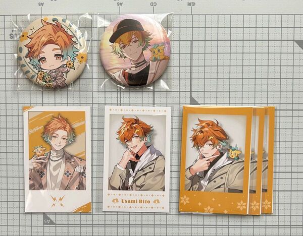 にじさんじ Oriens 2nd Anniversary チェキ 缶バッジ 宇佐美リト Oriens 海の家 WD