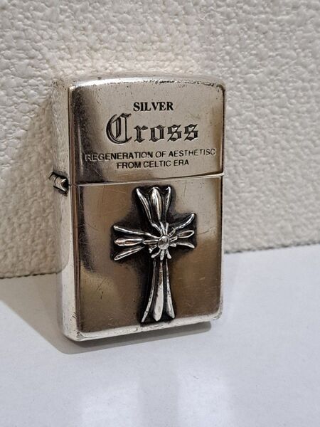 ●ビンテージ/ZIPPO/ジッポー/SILVER★シルバー/クロス★Cross/オイルライター●