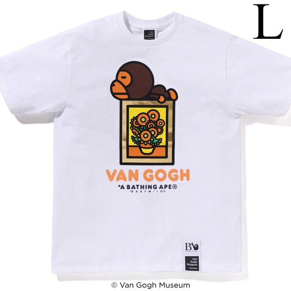 BAPE X VGM BABY MILO TEE 白 L Tシャツ ベイプ マイロ ゴッホ ベビーマイロ エイプ APE