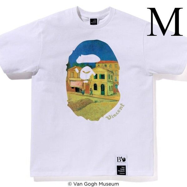 BAPE X VGM APE HEAD CANVAS ART TEE M Tシャツ 黄色い家 エイプ ゴッホ APE