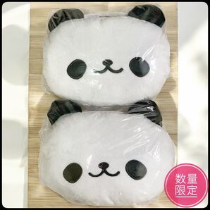 【新品未使用】ダイソー アニマルネッククッション パンダ 2個 DAISO 車 アクセサリー