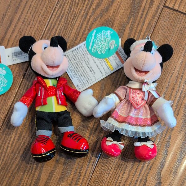 ディズニー ぬいぐるみバッジ ミッキーミニーセット パルパルーザ