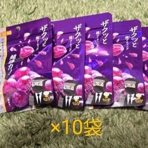 【未開封】【10個セット】UHA味覚糖 忍者めし 鉄の鎧 グレープ味 40g