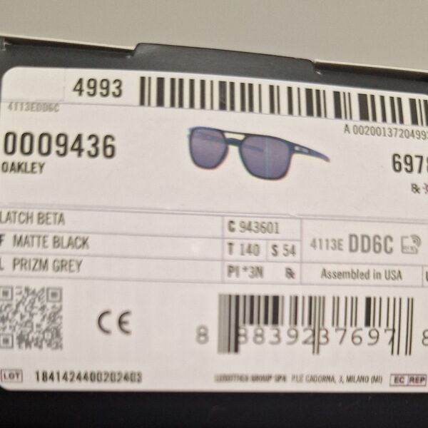 オークリー サングラス OAKLEY ラッチ ベータ レギュラーフィット LATCH BETA OO9436-0154 54サイズ