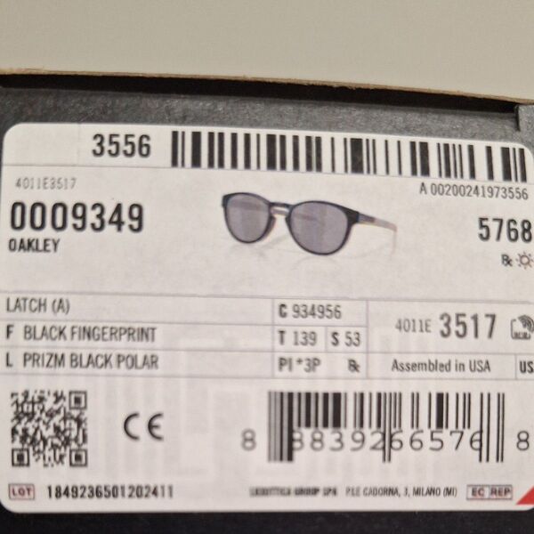 オークリー ラッチ oo9349-5653 ローブリッジフィット サングラス 偏光レンズ プリズム OAKLEY LATCH